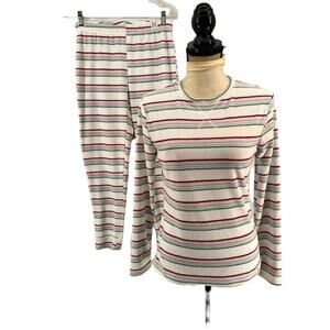 Hurley Thermal Tropical Striped Pajama Set Large